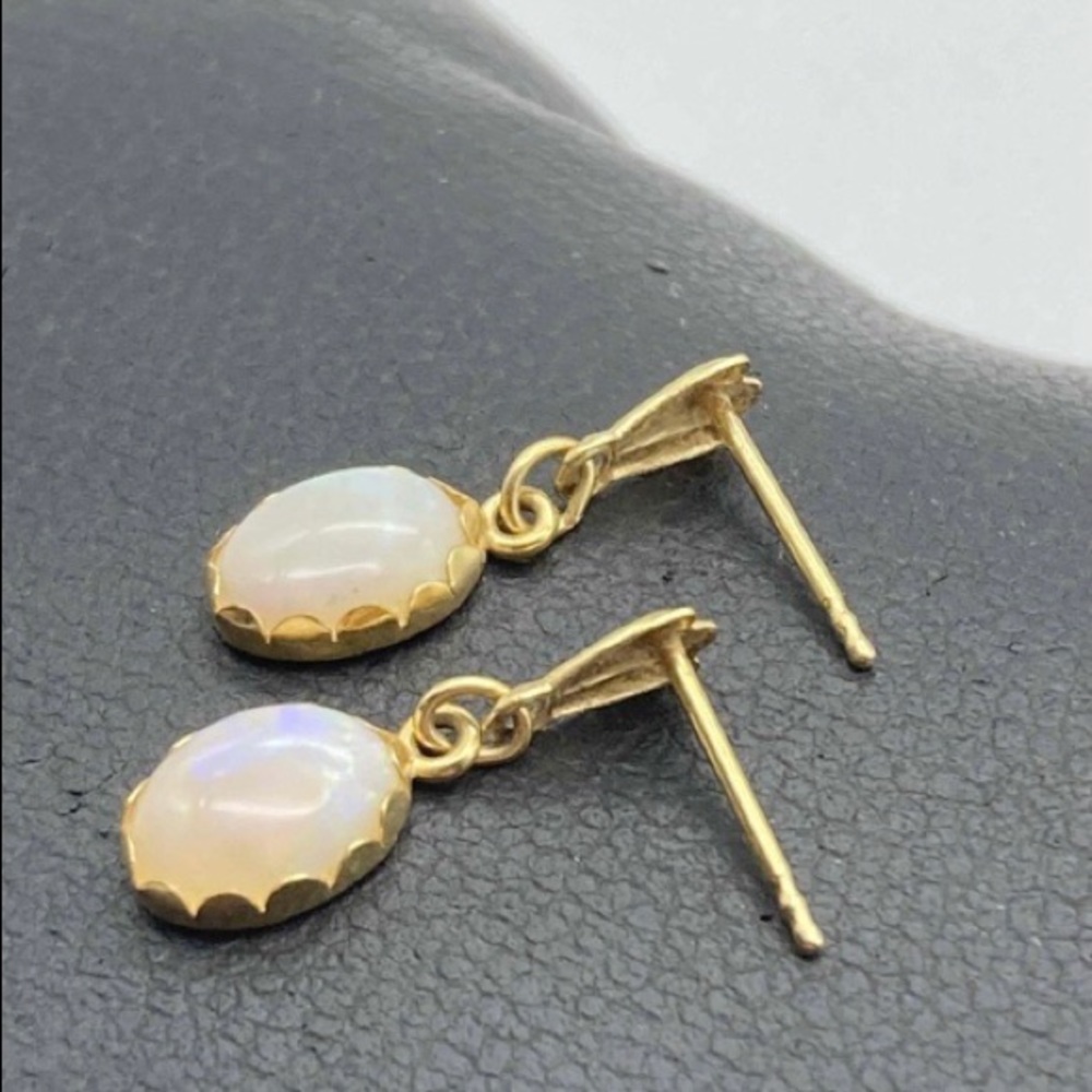 Authentic 14K Gold Opal Earrings